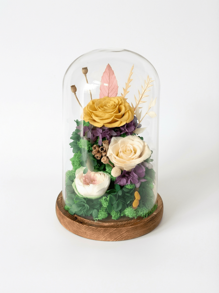 Hazel Roses - Flowers - Amber Yellow - Preserved Flowers & Fresh Flower Florist Gift Store