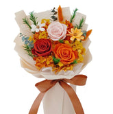 Yuna Preserved Flower Bouquet - Flowers - Orange - Preserved Flowers & Fresh Flower Florist Gift Store