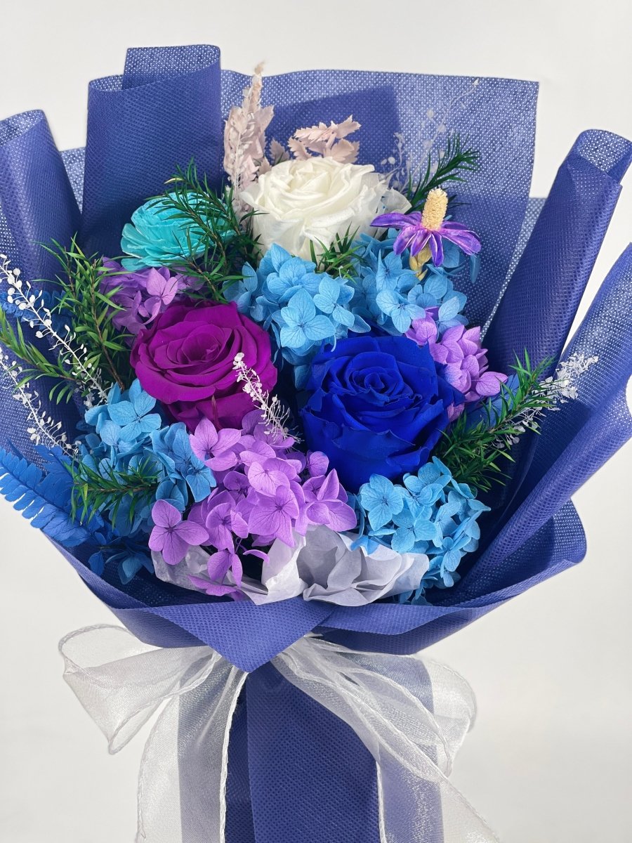 Ensei - Preserved Flower Bouquet - Flowers - Blue - Preserved Flowers & Fresh Flower Florist Gift Store