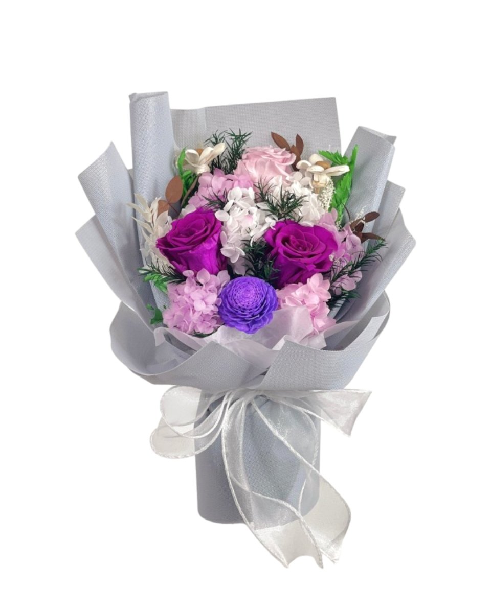 Ensei - Preserved Flower Bouquet - Flowers - Pink/Lilac - Preserved Flowers & Fresh Flower Florist Gift Store