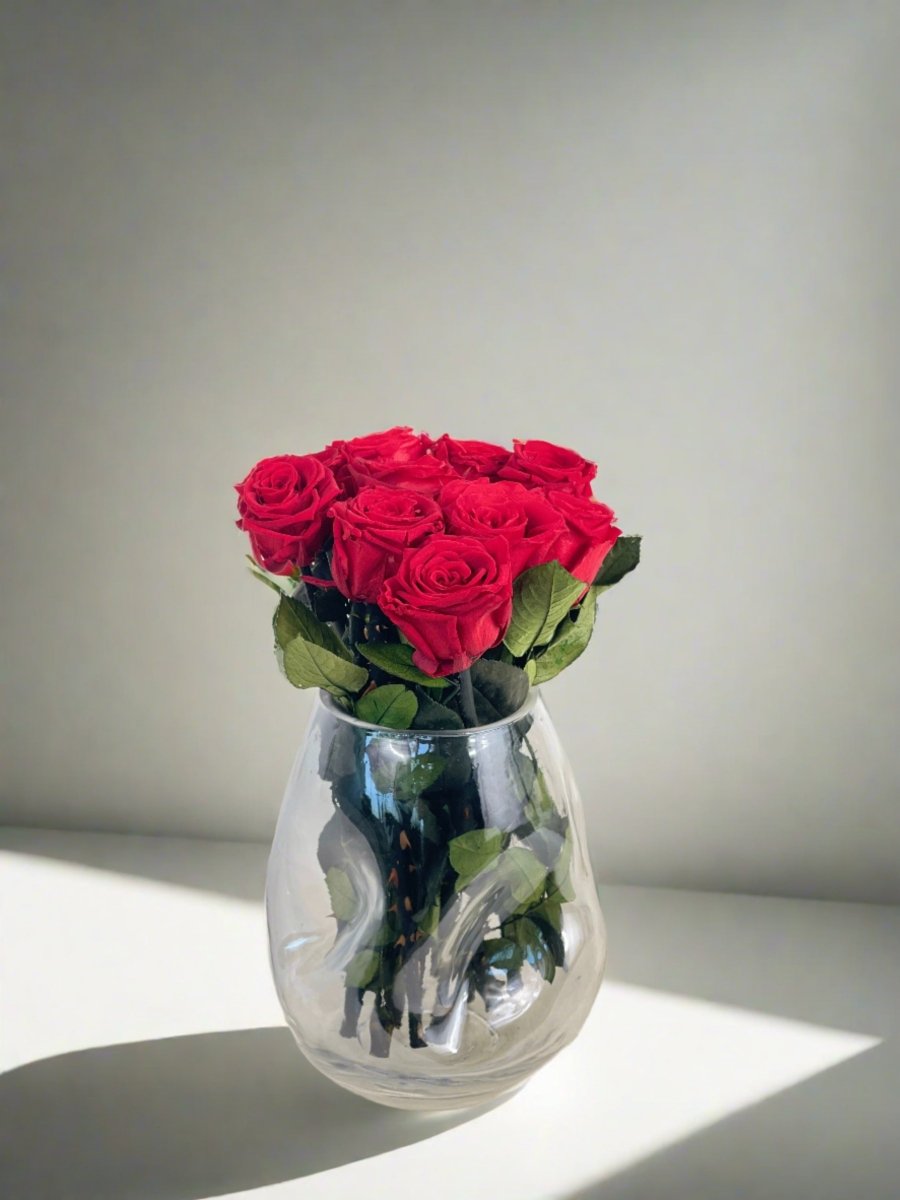Everlasting Preserved Rose Arrangement - Flowers - 10 Roses - Preserved Flowers & Fresh Flower Florist Gift Store