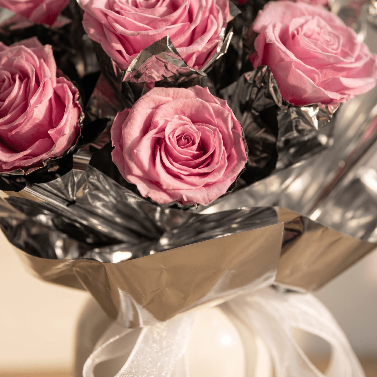 Galaxy 7 Rose Preserved Flower Bouquet - Flowers - Galaxy - Pink - Preserved Flowers & Fresh Flower Florist Gift Store