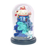 Maneki-Neko 招き猫 Fortune Cat (Large) - Blue, Business and Career Growth - Flower - Preserved Flowers & Fresh Flower Florist Gift Store