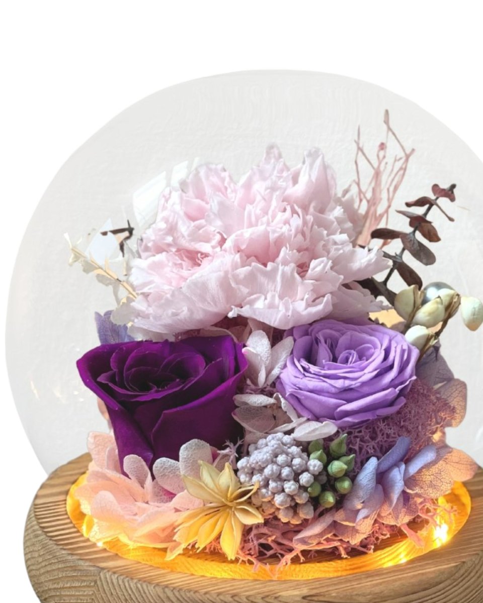 Carnation Blowball - Purple (with gift box) - Flower - Preserved Flowers & Fresh Flower Florist Gift Store