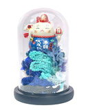 Maneki-Neko 招き猫 Fortune Cat (Large) - Blue, Business and Career Growth - Flower - Preserved Flowers & Fresh Flower Florist Gift Store